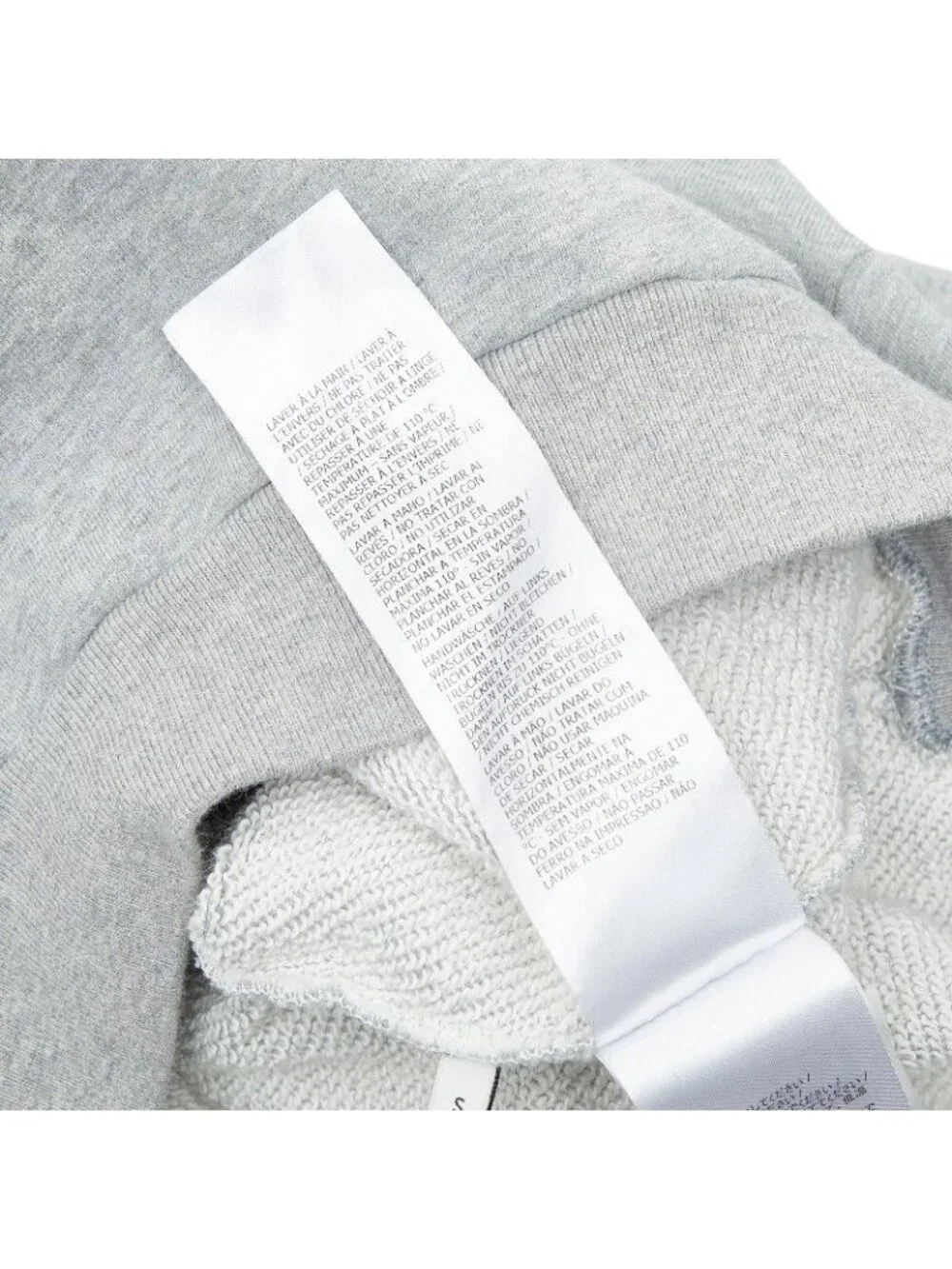 Gucci Logo Print Hoodie Pullover Gray Cotton